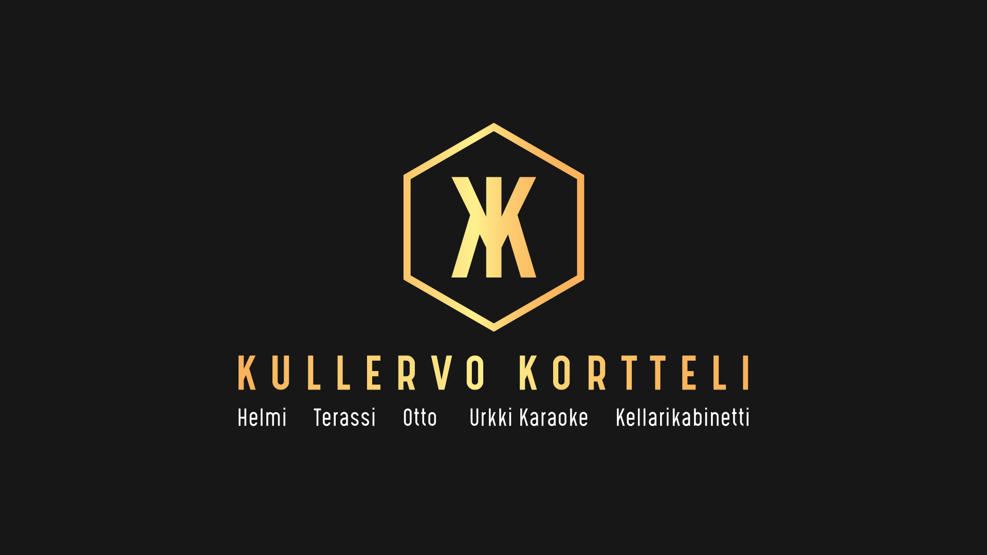 Kullervo Korttelin logo ja ravintolat listattuna